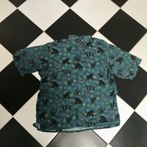 Reyn Spooner x Disney Pixar Collab Brave Aloha Hawaiian Shirt Short Sleeves sz M